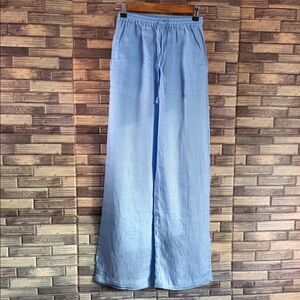 EUC Lusana Dale Pant Sheer Bleu Linen Pants XS